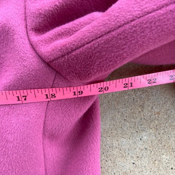 Vintage L.L.Bean Womens Pink Double-Breasted Wool Blend Peacoat Size 10 N3 - Picture 4 of 6